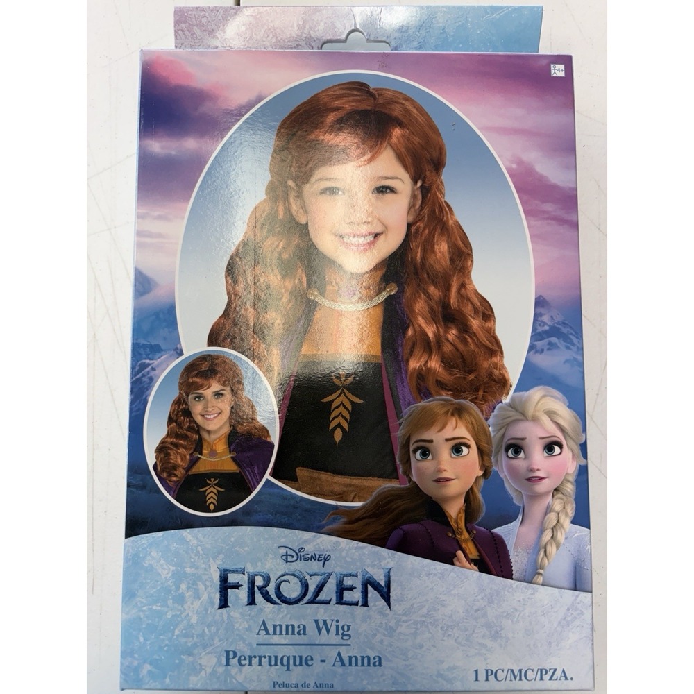 Disney Princess Anna Wig for Girls Frozen Fancy Dress Costume O/S New Never Used